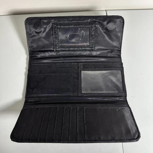 Vera Bradley Sierra Stream Trifold Large Cotton & Faux Leather Trim Wallet Cards - Picture 8 of 10